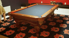 Custom Billiards Cloth and Two-Tone Felting and Rails