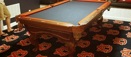 Custom Billiards Cloth and Two-Tone Felting and Rails